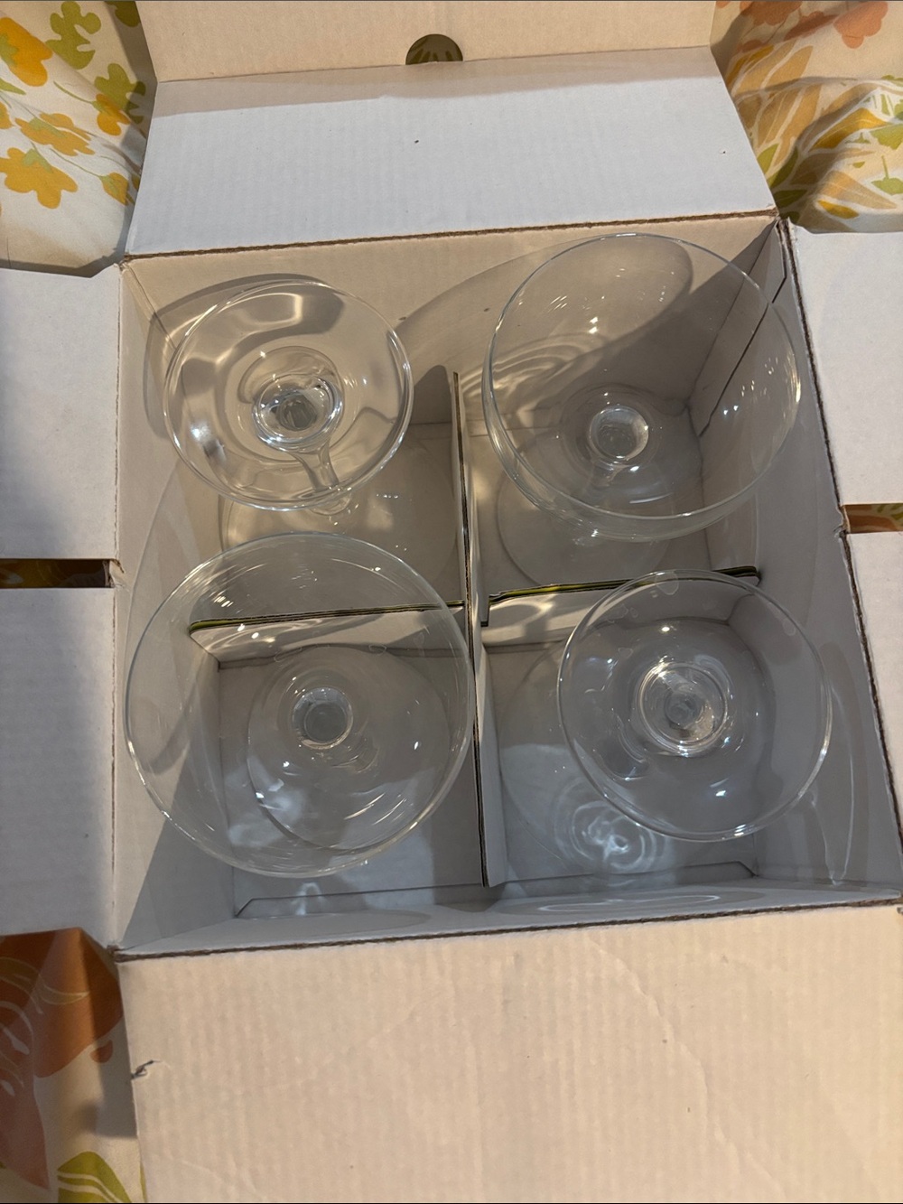 Clear Cocktail Glasses - Set of 4
